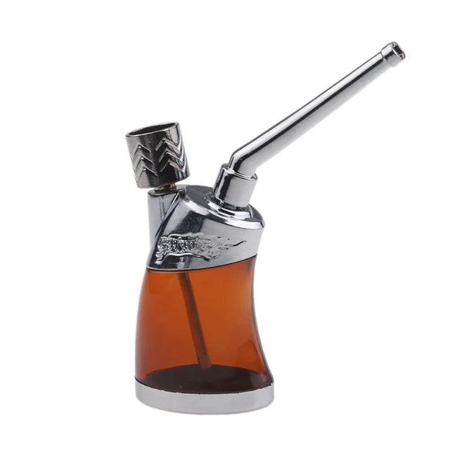 Mini Portable Bottle Water Pipe Tobacco Smoking Pipe (color:red)